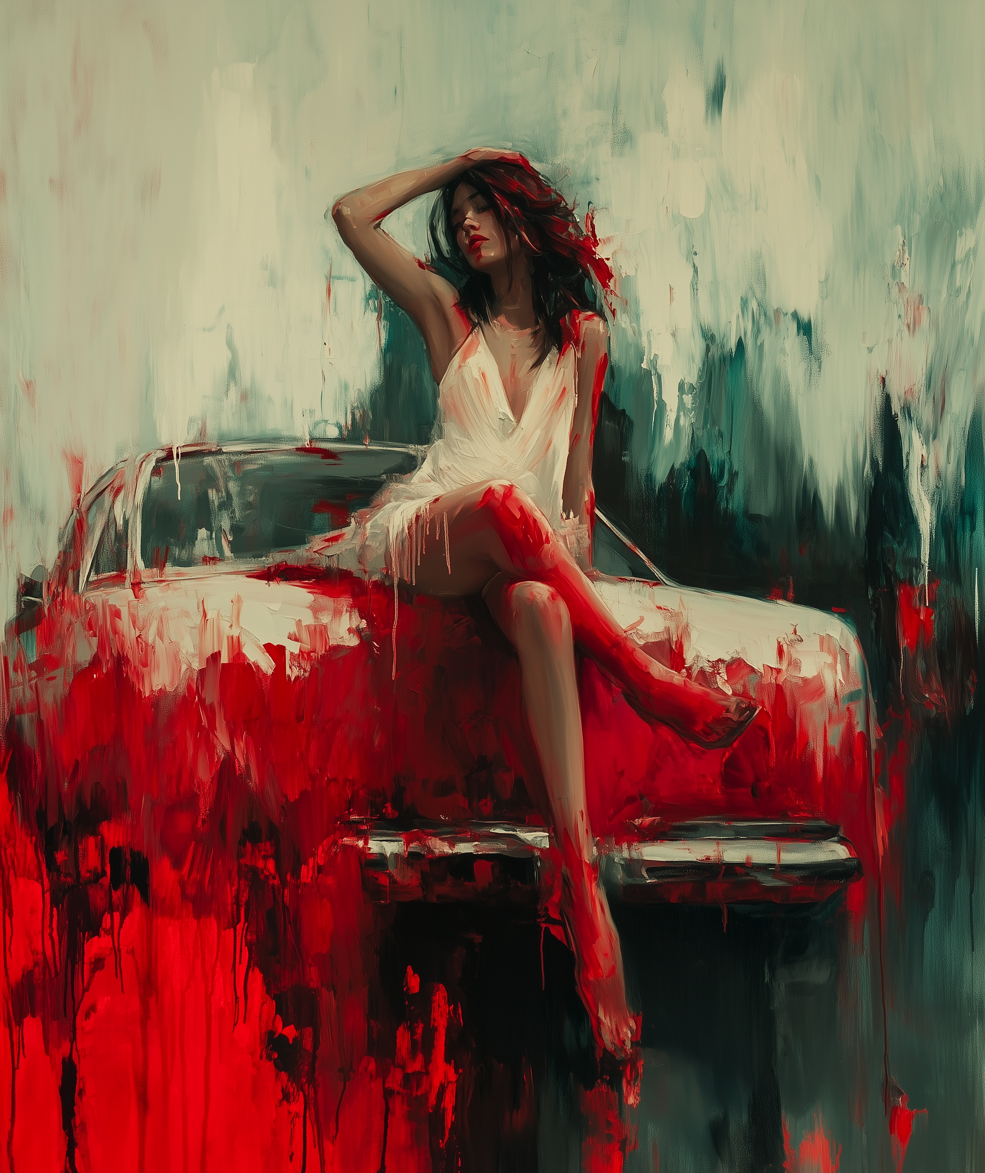 Happy Girl on a Amcar