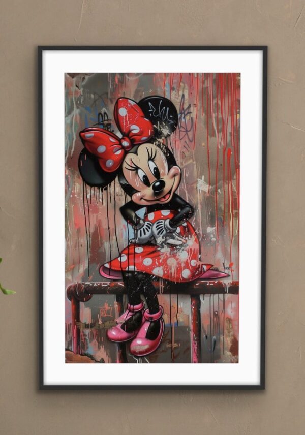 Minnie Mouse on a bench - Bilde 2